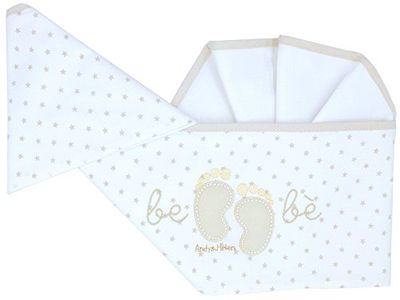 Andy & Helen 2/400V16 bedlaken, geborduurd, beige
