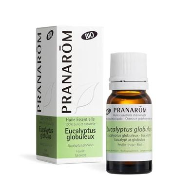 PRANAROM - Eucalipto Bio - óleo essencial 100% quimiotipado - Eucalyptus Globulus - Defesas naturais - purificador - Difusão atmosférica - AEQT - 10 ml
