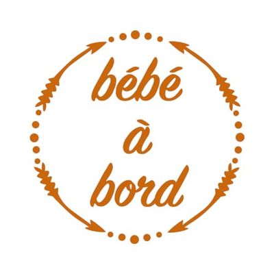 Ambiance Sticker Autocollant de Voiture Bébé à Bord Noisette - H15 x L15 cm