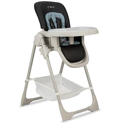Chaise haute MoMi GOJO pour bébés et enfants de 6 à 36 mois (poids corporel max. 15 kg), pliable, harnais de sécurité 5 points, avec plateau et roulettes.