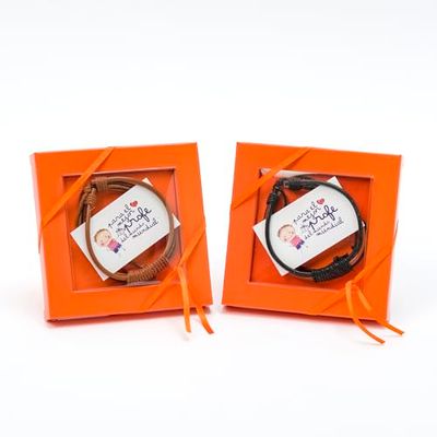 Mopec KA7.1 Pack de 2 Pulseras Bicolor con Tarjeta para El Mejor Profe, Multicolor, 10x10x1,8cm, 2