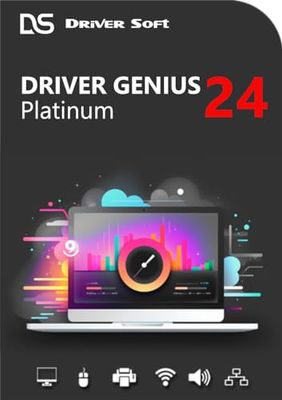 Driver Genius 24 - ¡No busque controladores, encuéntrelos! | Platinum | 3 Dispositivo | 1 Usuario | 1 Año | Código de activación PC enviado por email