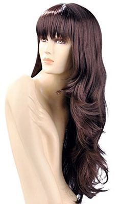 World Wigs Perruque Châtain Longue Cheveux Lisses Brillants