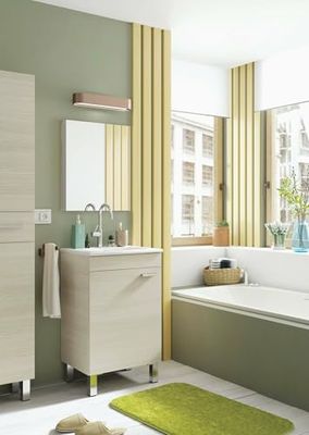 Dmora Mobile sottolavabo Colbert, Mobiletto da Bagno, Contenitore Porta lavabo, Armadio per lavandino, 50x39 h80 cm, Rovere