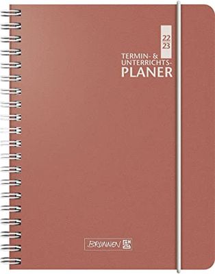 BRUNNEN School calendar teacher assortment 2022/2023 oversize A5: 17 x 24 cm coral: 2 pages = 1 week