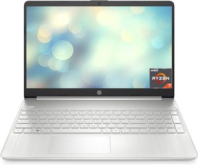 HP 15s-eq2171ns - Ordenador portátil de 15.6" Full HD (AMD Ryzen 7 5700U, 16GB RAM, 1TB SSD, AMD Radeon Graphics, Sin Sistema Operativo) Plata - Teclado QWERTY Español