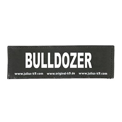 Julius-K9 Verwisselbare haak & lus patches, Bulldozer, Large, Zwart