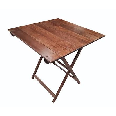 Mueblear Mesa Flex Velador 50x70 Voilier en hêtre Pliable avec Lattes 70 x 50 cm Noyer, Bois, Marron