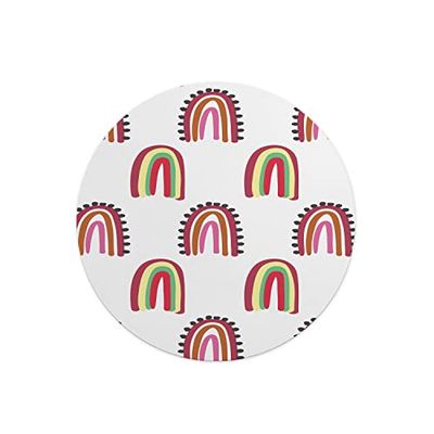 Questo Casa, Round Digital Printed Mouse Pad, Non-Slip Base, for Office and Home, Diameter:22cm