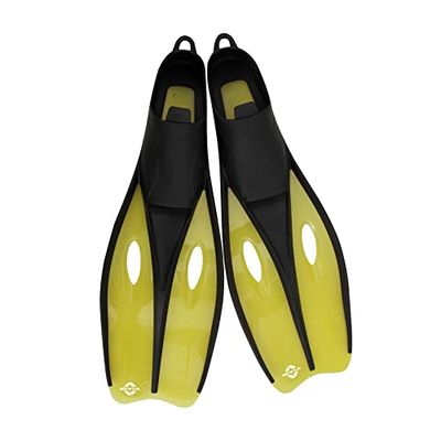 Nivia Training Fins for Men & Women (Yellow & Black, Size - 32-34) | Material - Polypropylene | Swim Fins | Swimming Fins for Training | Diving Fins | Short Fins