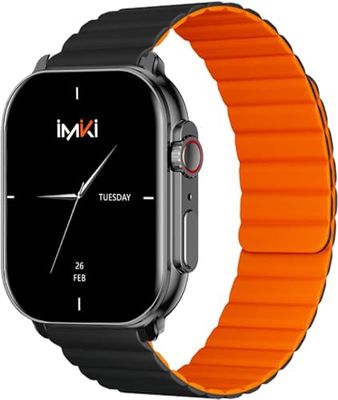 IMIKI SF1 smartwatch avec Bracelet magnétique, écran AMOLED de 2,01 Pouces, connectivité Bluetooth, autonomie de la Batterie 15 Jours, Mesure de l'oxygène dans Le Sang et de la fréquence Cardiaque,