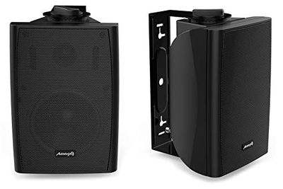 Audibax | Elipse 6" Speakers HiFi & Sound 2Way Wall Bracket Black Pair Power 50 W Frequency: 70 Hz 20 KHz Dimensions: 21 x 30 x 18 cm Weight 3.4 Kg
