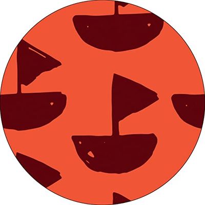 Bonateks, Ronde digitaal bedrukte muismat, antislip onderkant, voor kantoor en thuis, diameter: 22 cm