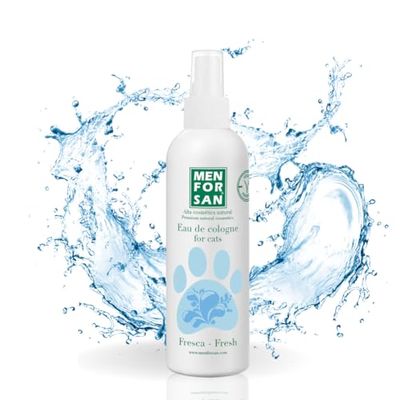 MENFORSAN Eau de Toilette Fresh para gatos, 125 ml, proporciona un olor fresco, efecto desodorante, transparente