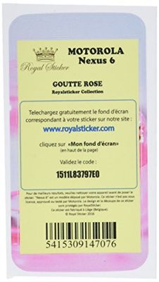 Royal Sticker RS.118379 sticker voor Motorola Nexus 6 druppelmotief roze