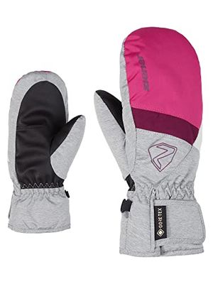 Ziener Levin Guanti da Sci, Unisex, per Bambini, Unisex - Bambini, 801971, Rosa (Pop Pink) / mélange Chiaro, 4.5