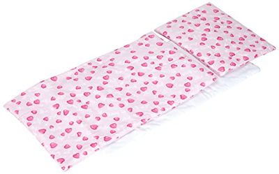 Pinolino 28350-7 - Roupa de cama para carrinho de brincar (3 peças), design de corações, cor rosa