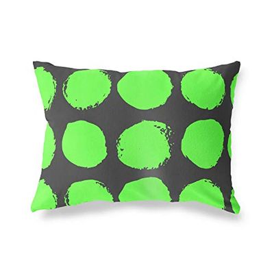 BonaMaison Neon Groen-Rook Decoratieve Kussensloop, Kussenhoezen Bank, Decoratieve Kussenhoesjes, Kussensloop; Sofa, Slaapkamer, Kantoor, Auto 35x50 Cm - Ontworpen en vervaardigd in Turkije