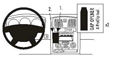 Brodit ProClip 853386 Staffa per Auto ad Incastro, Center Mount