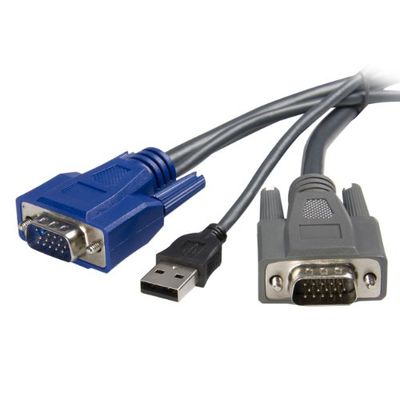 StarTech.com 10 ft Ultra-Thin USB VGA 2-in-1 KVM Cable (SVUSBVGA10)