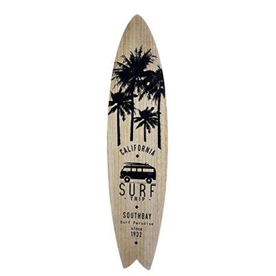 Atmosphera Tavola da surf South Bay, stampa bianca, colore: nero