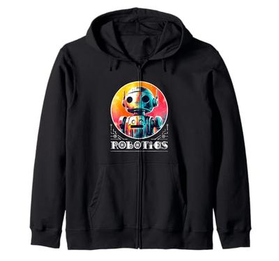 Funny Robot Shirt Robotics Engineer Shirt AI Shirt Robotics Zip Hoodie