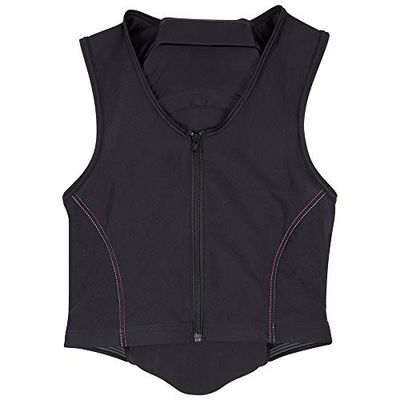 PFIFF 102842 'Beschermengel' rugbeschermer voor kinderen, maat S, zwart/roze