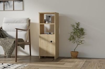 Hanah Home Sapphire Boekenplank, 33,2 cm B x 91,8 cm H x 31,4 cm D | 100% Melamine Coated Particle Board, 18 mm dik, wandmontage, stijlvolle opbergoplossing