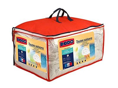 Dodo 25665 4 estações capa de edredão de 260 x 240 cm, poliéster, cor branca