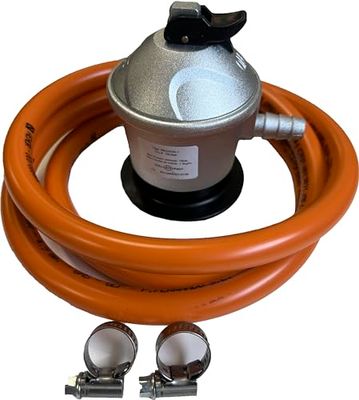 VITROKITCHEN - Kit Regulador Gas Butano + Manguera butano + 2 Abrazaderas
