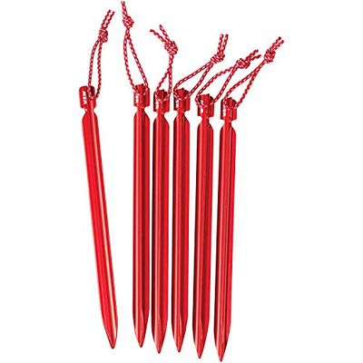 Msr - Mini Groundhog Stake Kit 6 Units, Color Red