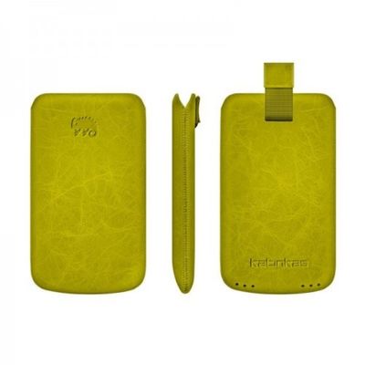 Katinkas Creased Serie Premium Leather Case voor Apple iPhone 4 / 4S geel