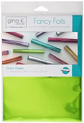 Gina K. Designs for Therm O Web Fancy Foils, 6" x 8" Sheets, Grass Green 12 Count