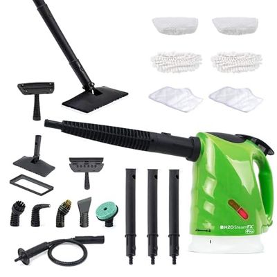 H2O Outdoor & Garden Handheld Steam Cleaner for Patios, Floors, Upholstery, Decking & Carpet Cleaner Machine - Spot Cleaning, Clothes Steamer, Mould & Black Spot Remover for Patio