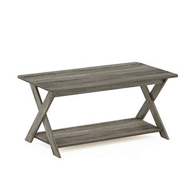 Furinno Moderne Simplistische Criss-Crossed Salontafel, Franse Eik