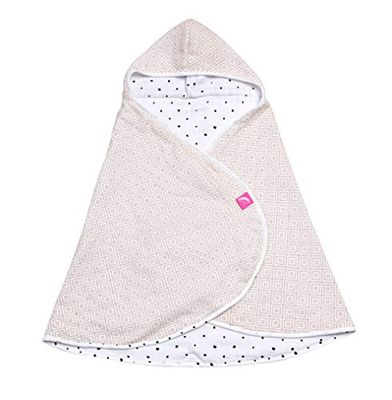 Motherhood Serviette de Bain pour bébé certifiée Öko-Tex Standard 100 - en Mousseline de Coton - 65 x 130 cm - Quadrate Abricot