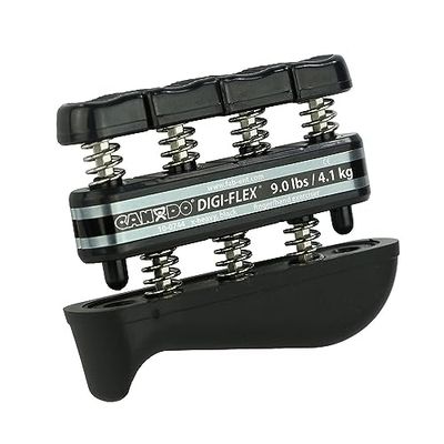 Cando 10-0744 Hand exerciser - finger grip strengthener Digi-Flex, black (very strong), 9lbs