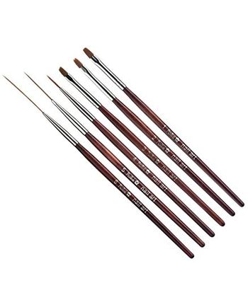 Lot de 6 pinceaux de décoration pour Ongles