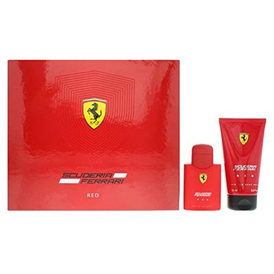 Scuderia Ferrari Red by Ferrari for Men - 2 Pc Gift Set 2.5oz EDT Spray, 5oz Hair and Body Wash