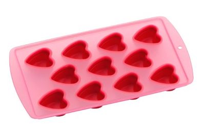 Premier Housewares Vaschetta per Il Ghiaccio, Forma di Cuore, TPR Rosso