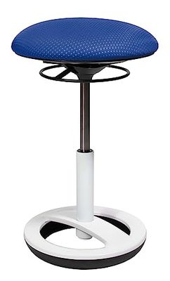 Topstar Bureaukruk Sitness Bob aluminium wit gelakt blauw