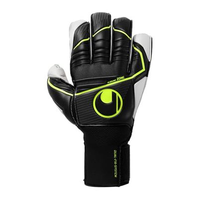 uhlsport Absolutgrip Flex Frame Carbon guanti da portiere da calcio per uomo e ragazzo - massima stabilizzazione delle dita e presa per tutte le condizioni atmosferiche