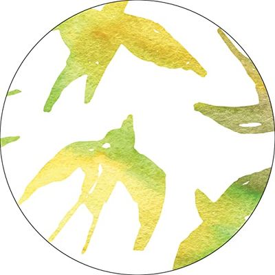Bonateks, Tappetino per mouse rotondo con stampa digitale, base antiscivolo, per ufficio e casa, diametro: 22 cm