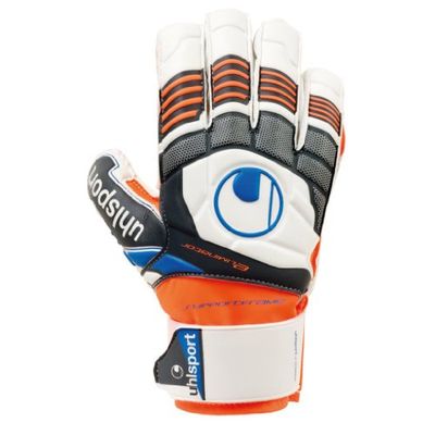 uhlsport Kinderen keepershandschoenen Eliminator Soft SF Junior, wit/fluo oranje/zwart, 4