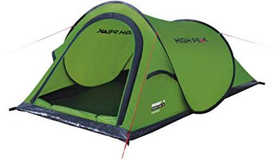 High Peak Campo, Tenda Unisex-Adulto, Verde/Nero, 220 x 120 x 90/60 cm