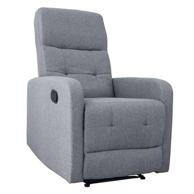 Gardenia elektrische stoel met rugleuning van stof 65 x 75 x H 101 CM Grijze stof