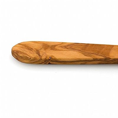 Continenta kooklepel, roerlepel, houten lepel, met hoek en gat, van olijfhout, 30 cm