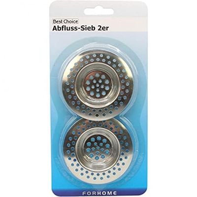 Set da 2 filtri per scarico da lavello, cromati 70/40