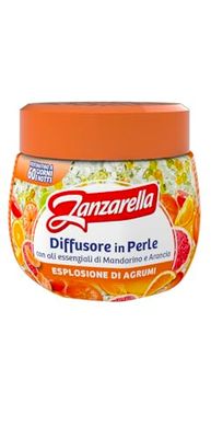 Zanzarella, Profumatore per Ambienti Antizanzare in Perle ESPLOSIONE DI AGRUMI, Repellente Naturale per Zanzare, Attivo Fino a 60 Giorni, Pacco da 6x170 gr (Il pacchetto può variare)