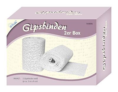 MAMMUT 144006 Gipsverband, 2-delige set, uitbreiding voor gipsafdrukset, babybuik, dubbele set, accessoires, reserveonderdeel om in vorm te geven, voor creatieve knutselfans